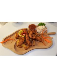   Fűszeres budában sült rántott csirkemell, coleslaw aláta, pikáns szósz